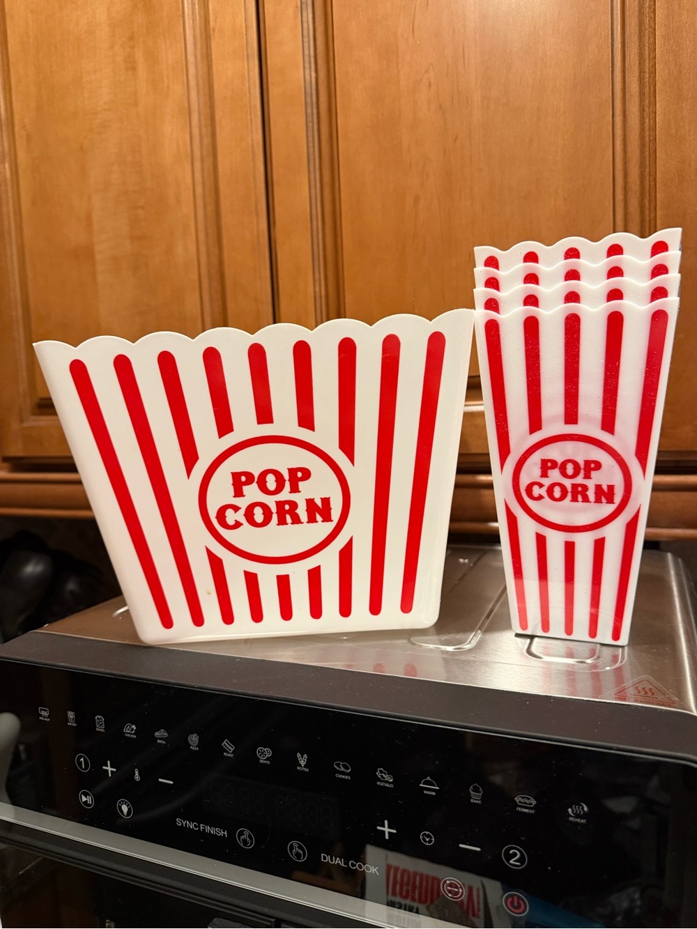 Classic Red & White Popcorn Buckets - Home/Gift